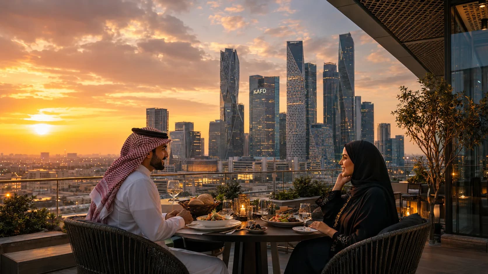 Couple having dinner